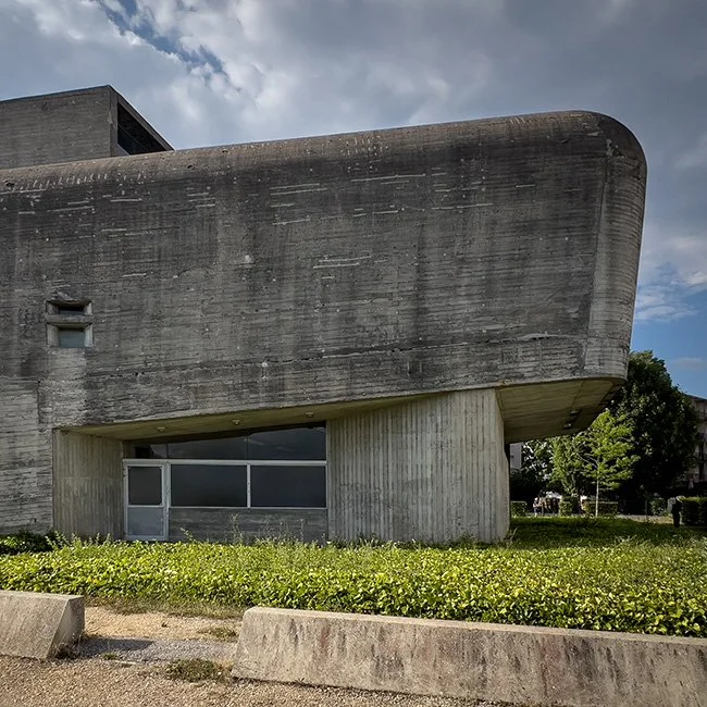 Eglise Sainte Bernadette du Banlay by Claude Parent in France (Photo by Bernadette Rosa).