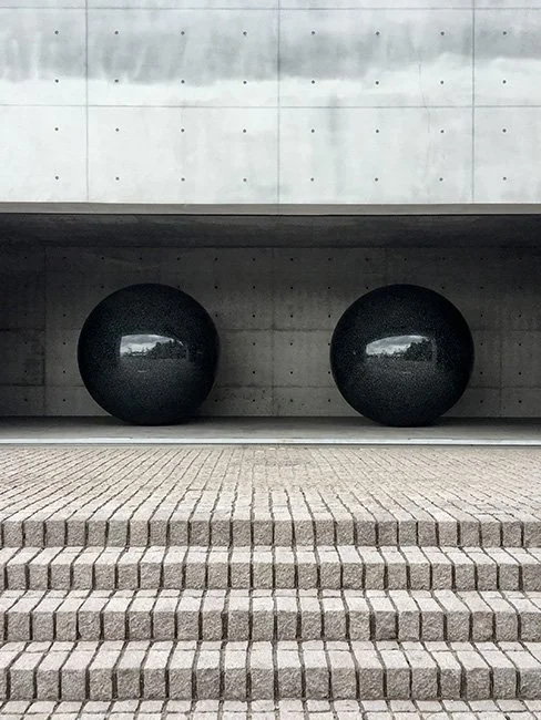 Seen/Unseen Known/Unknown by artist Walter De Maria in Naoshima, Japan.