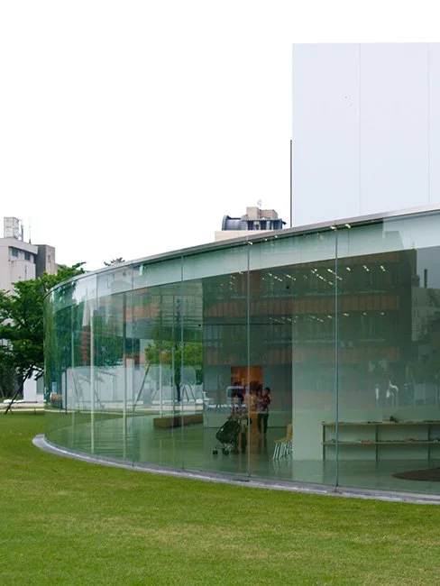The 21st Century Museum of Contemporary Art Kanazawa by SANAA architects in Kanazawa, Japan.