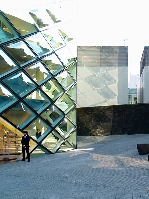 Prada (Aoyama) by architecture firm Herzog and De Meuron in Tokyo, Japan.