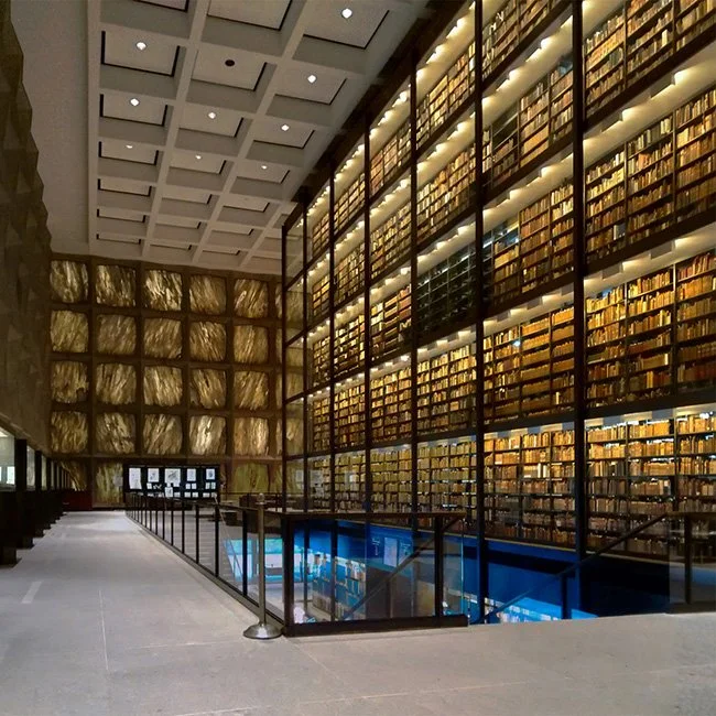 The Beinecke Rare Book Library by architect Gordon Bunshaft in New Haven.