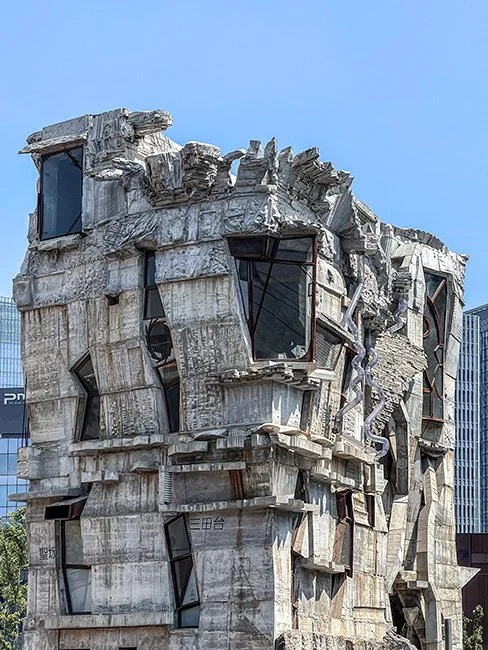 The Arimaston Building by Keisuke Oka in Tokyo, Japan. (Image by Rosa Menkman)