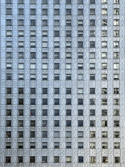 The Socony-Mobile Building by Wallace Harrison in New York City.