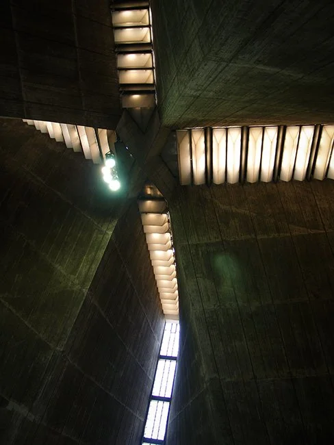 St Mary's Cathedral by Kenzo Tange in Tokyo, Japan.
