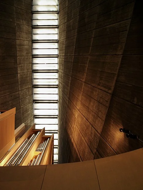 St Mary's Cathedral by Kenzo Tange in Tokyo, Japan.