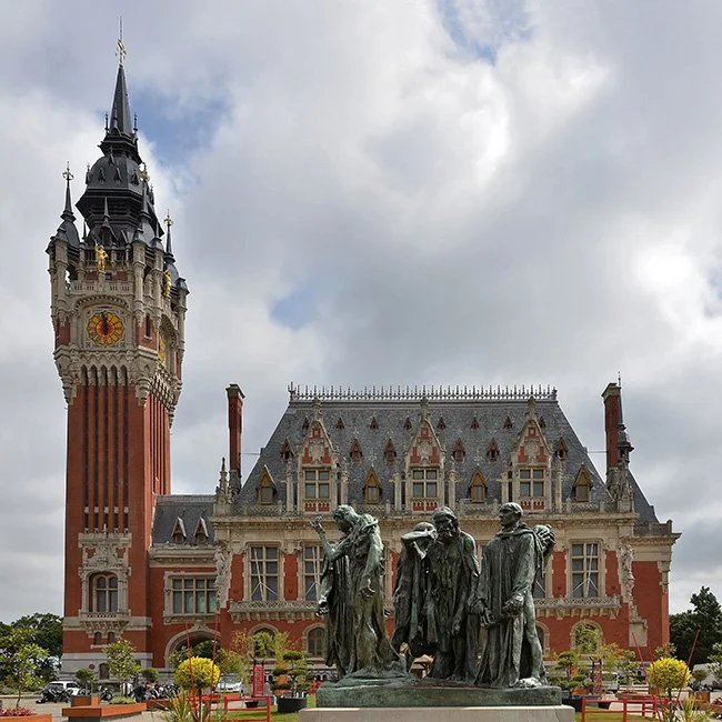 The Les Bourgeois de Calais sculpture by Auguste Rodin in Calais. (Image by Patrick)