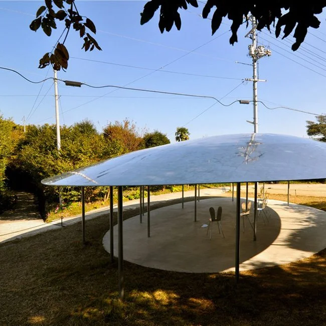 The Nakanotani Gazebo by SANAA architects in Inujima, Japan. (Image Credit:  Parko)
