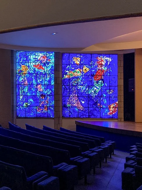 Works of art at the Marc Chagall National Museum in Nice, France.