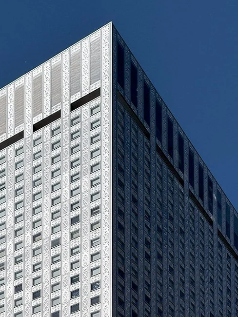 The Socony-Mobile Building by Wallace Harrison in New York City.
