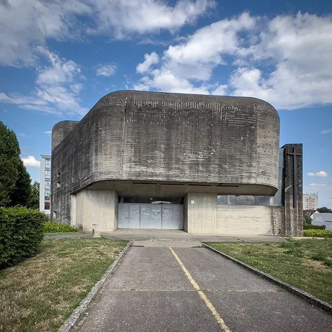 Eglise Sainte Bernadette du Banlay by Claude Parent in France (Photo by Bernadette Rosa).