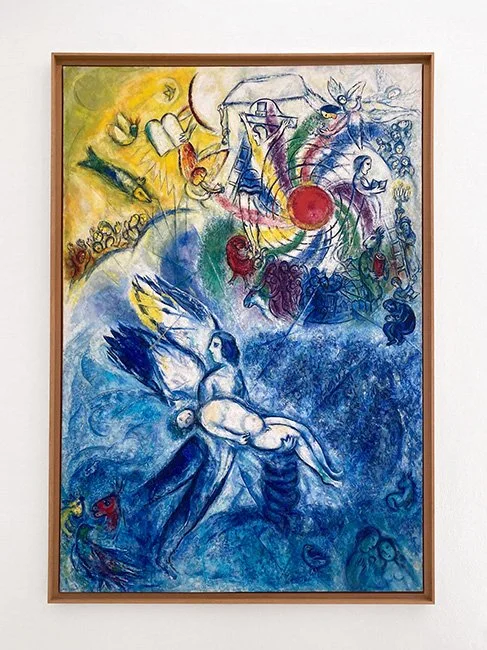 Works of art at the Marc Chagall National Museum in Nice, France.