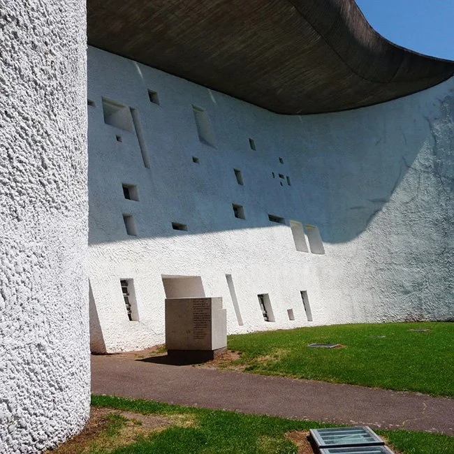 Notre Dame du Haut by Le Corbusier in Ronchamp, France. (Image by John Lord)