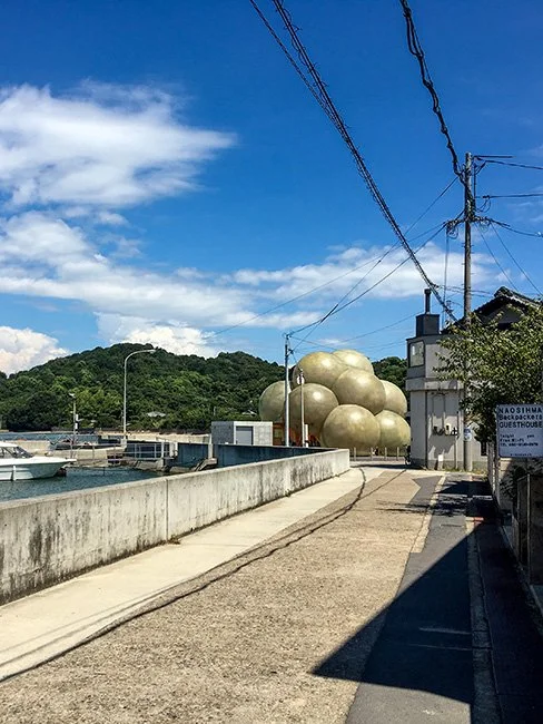 The Naoshima Port Terminal by SANAA architects in Naoshima, Japan.