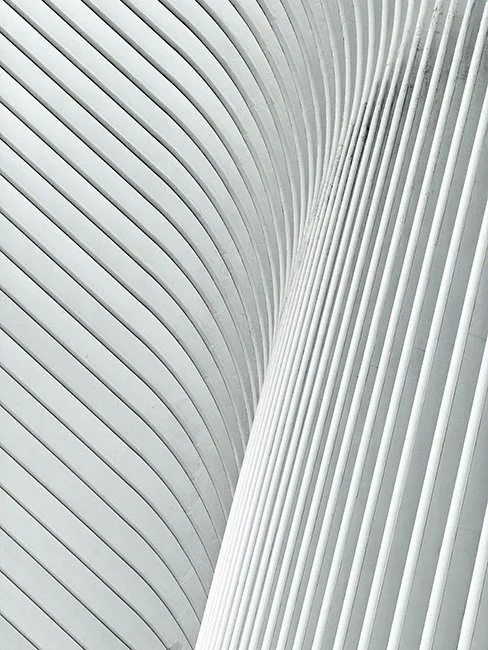 World Trade Center Transit Hub or the Oculus design by architect Santiago Calatrava in New York City.