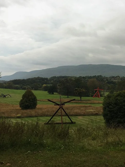 Sculpture by artist Mark di Suvero at Storm King Art Center.