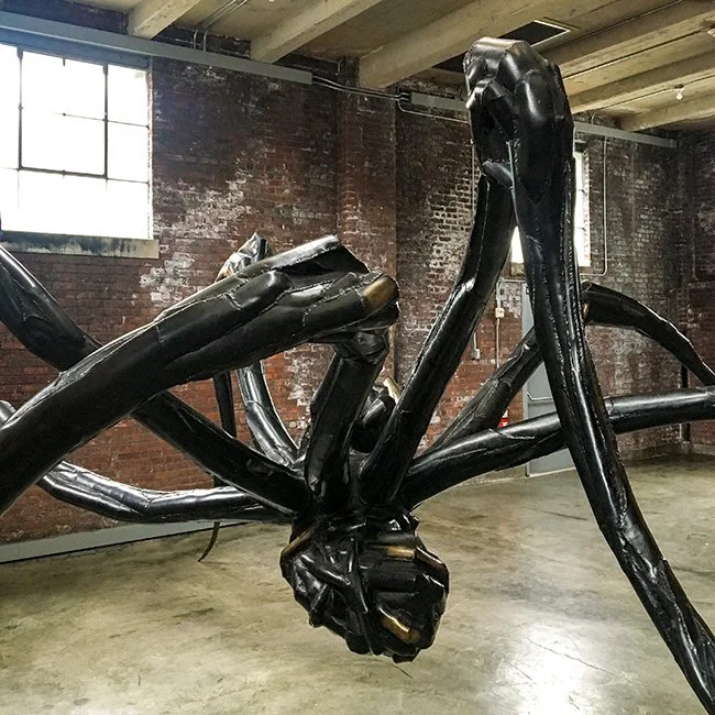 Louise Bourgeois crouching spider at Dia Beacon.