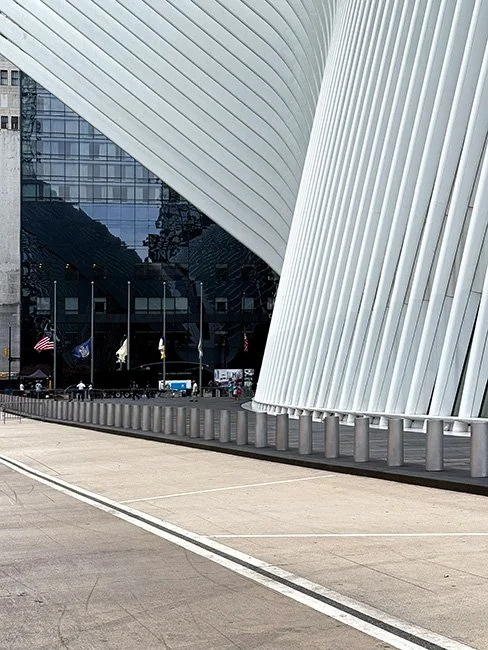 World Trade Center Transit Hub or the Oculus design by architect Santiago Calatrava in New York City.