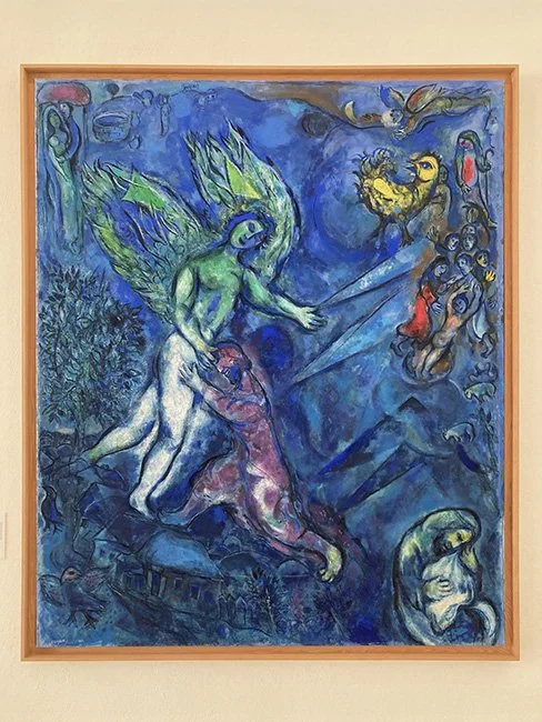 Works of art at the Marc Chagall National Museum in Nice, France.