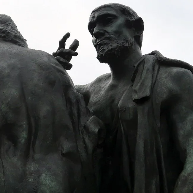 The Les Bourgeois de Calais sculpture by Auguste Rodin in Calais. (Image by Fred Romero)