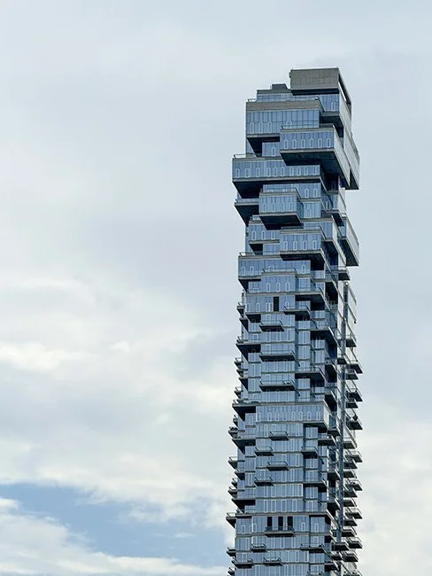 56 Leonard by architecture firm Herzog and De Meuron in New York City.