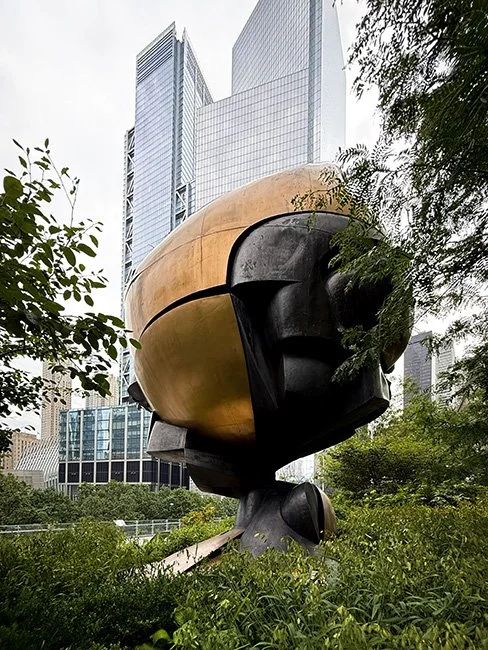 The Sphere by Fritz Koenig at the World Trade Center in New York City.