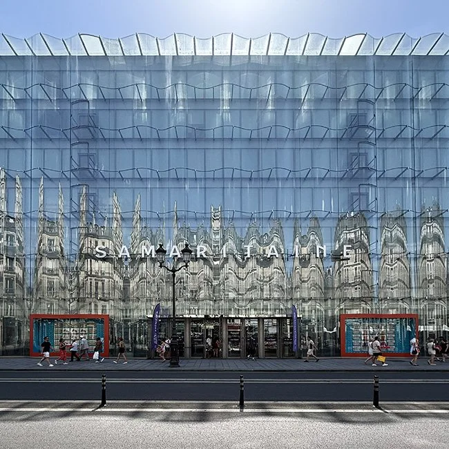 The new addition to Samaritaine by SANAA architects in Paris, France.