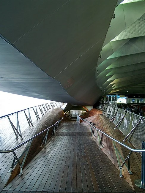 Yokohama Intl. Passenger Terminal by FOA (Foreign Office Architects) in Yokohama, Japan.