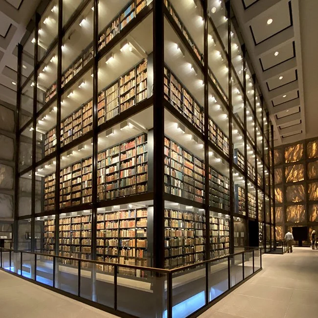 The Beinecke Rare Book Library by architect Gordon Bunshaft in New Haven.