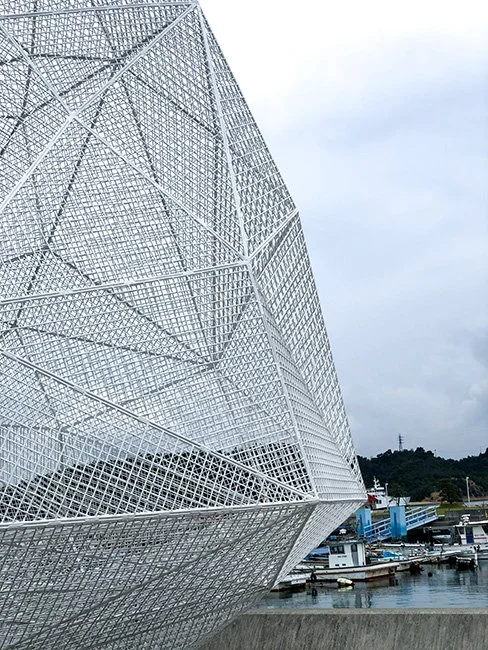 The Naoshima Pavilion by Sou Fujimoto on Naoshima Island, Japan.