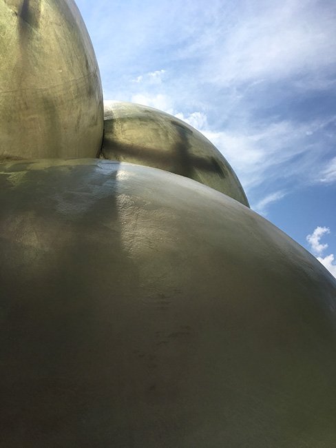 The Naoshima Port Terminal by SANAA architects in Naoshima, Japan.
