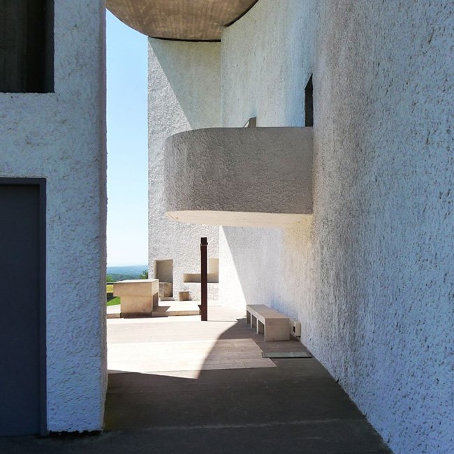 Notre Dame du Haut by Le Corbusier in Ronchamp, France. (Image by John Lord)