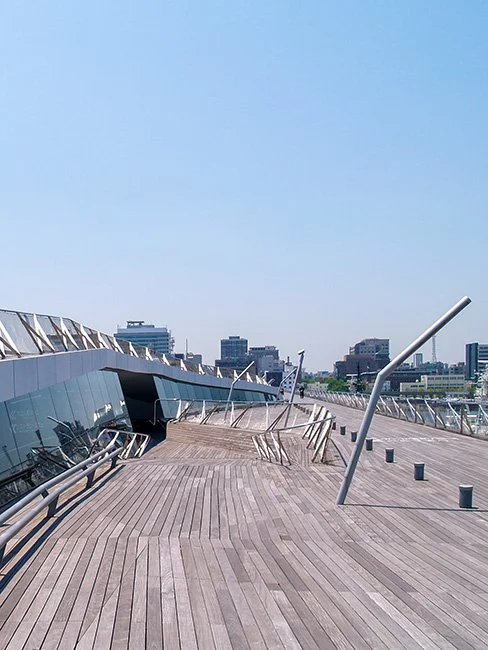 Yokohama Intl. Passenger Terminal by FOA (Foreign Office Architects) in Yokohama, Japan.