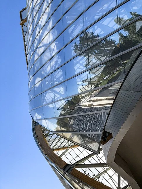 The Foundation Louis Vuitton by architect Frank Gehry in Paris, France.