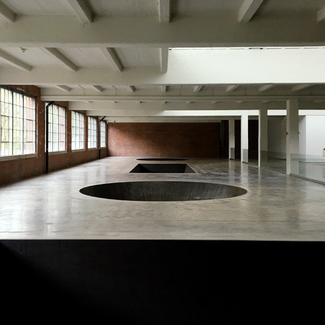 Work of art by Michael Heizer at Dia Beacon.