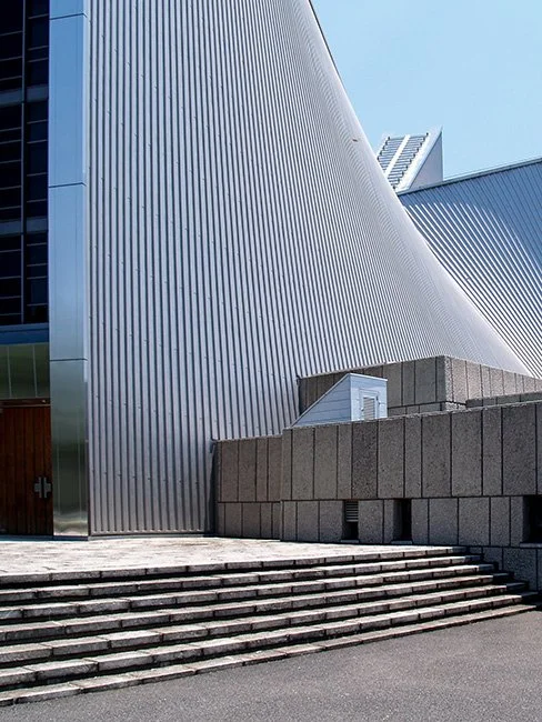 St Mary's Cathedral by Kenzo Tange in Tokyo, Japan.