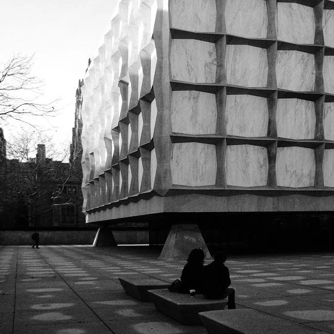 The Beinecke Rare Book Library by architect Gordon Bunshaft in New Haven.