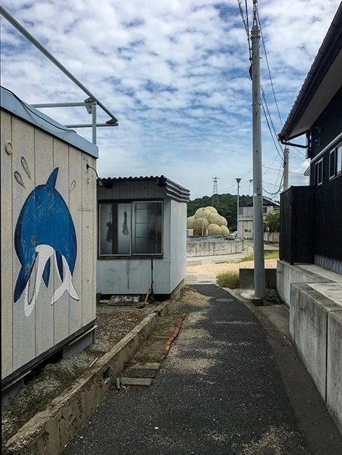 The Naoshima Port Terminal by SANAA architects in Naoshima, Japan.