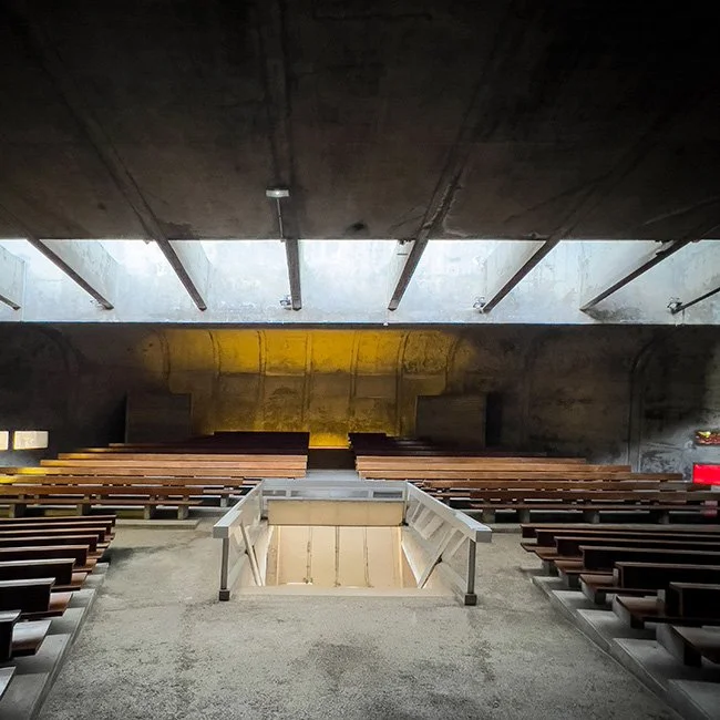 Eglise Sainte Bernadette du Banlay by Claude Parent in France (Photo by Bernadette Rosa).