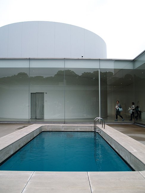 The 21st Century Museum of Contemporary Art Kanazawa by SANAA architects in Kanazawa, Japan.