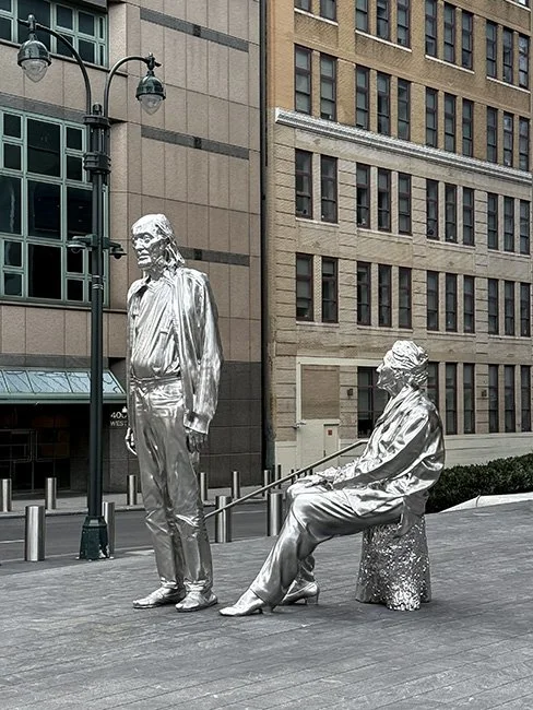 Adam & Eve by Artist Charles Ray in New York City.