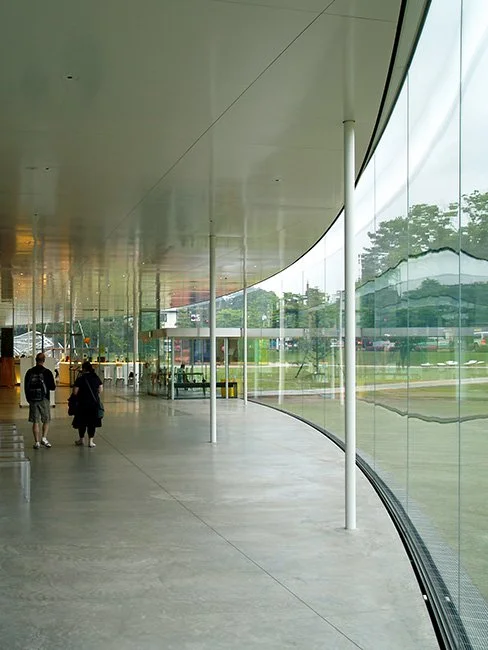 The 21st Century Museum of Contemporary Art Kanazawa by SANAA architects in Kanazawa, Japan.