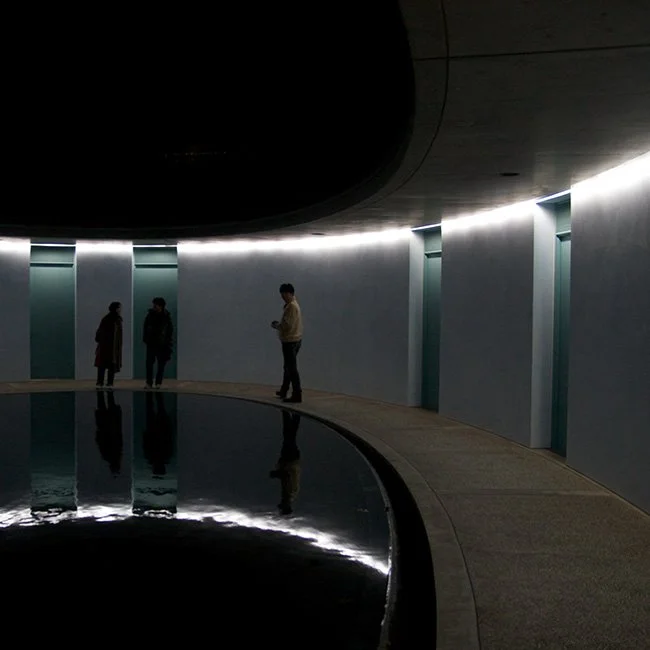 Benesse House and Museum by Tadao Ando in Naoshima Japan.