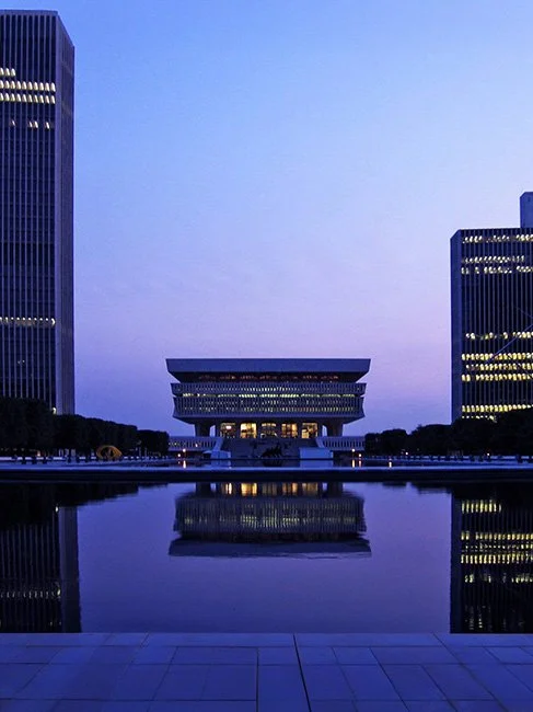 Empire State Plaza by Wallace Harrison in Albany., photo by Jessica Tabora
