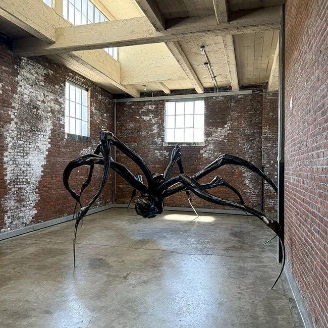 Louise Bourgeois crouching spider at Dia Beacon.