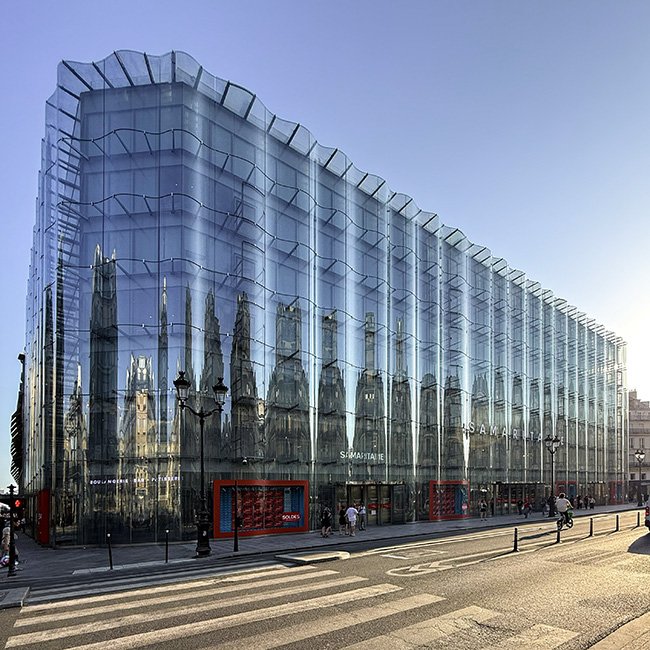 The new addition to Samaritaine by SANAA architects in Paris, France.