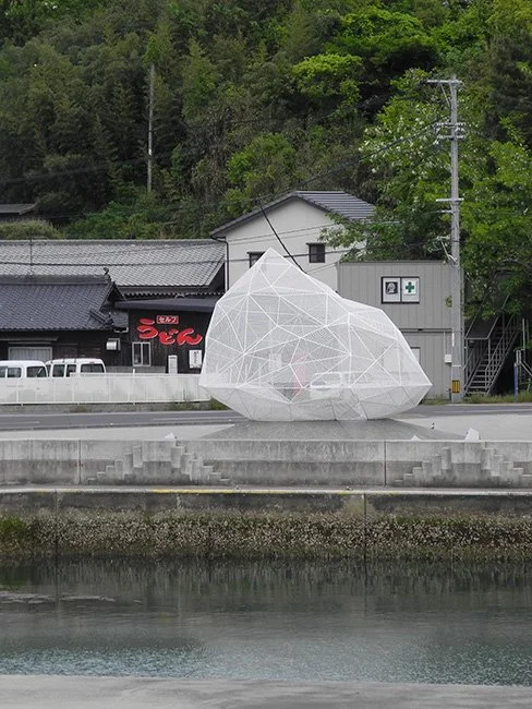 The Naoshima Pavilion by Sou Fujimoto on Naoshima Island, Japan. Image by John Seb Barber
