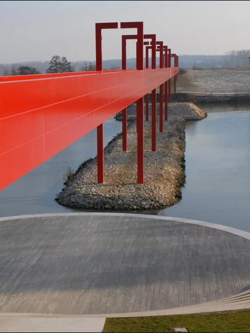 Axe Majeur by artist Dani Karavan, in France. (Photo by Jean-Pierre Dalbera)