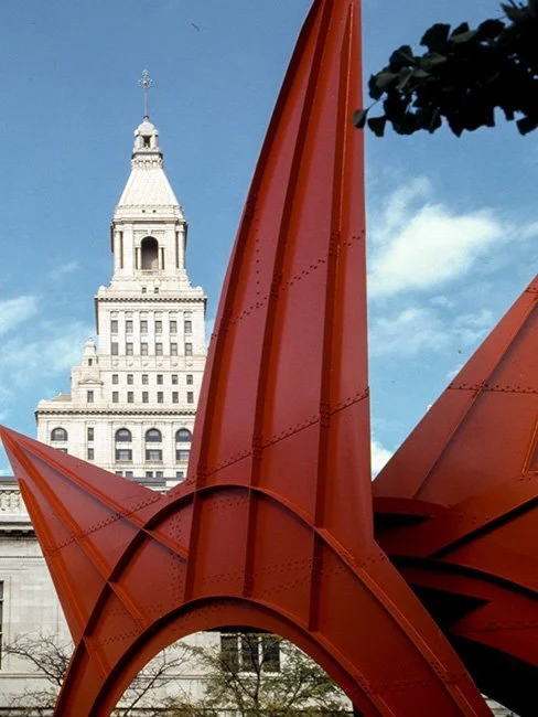Stegosaurus by artist Alexander Calder in Hartford, CT.