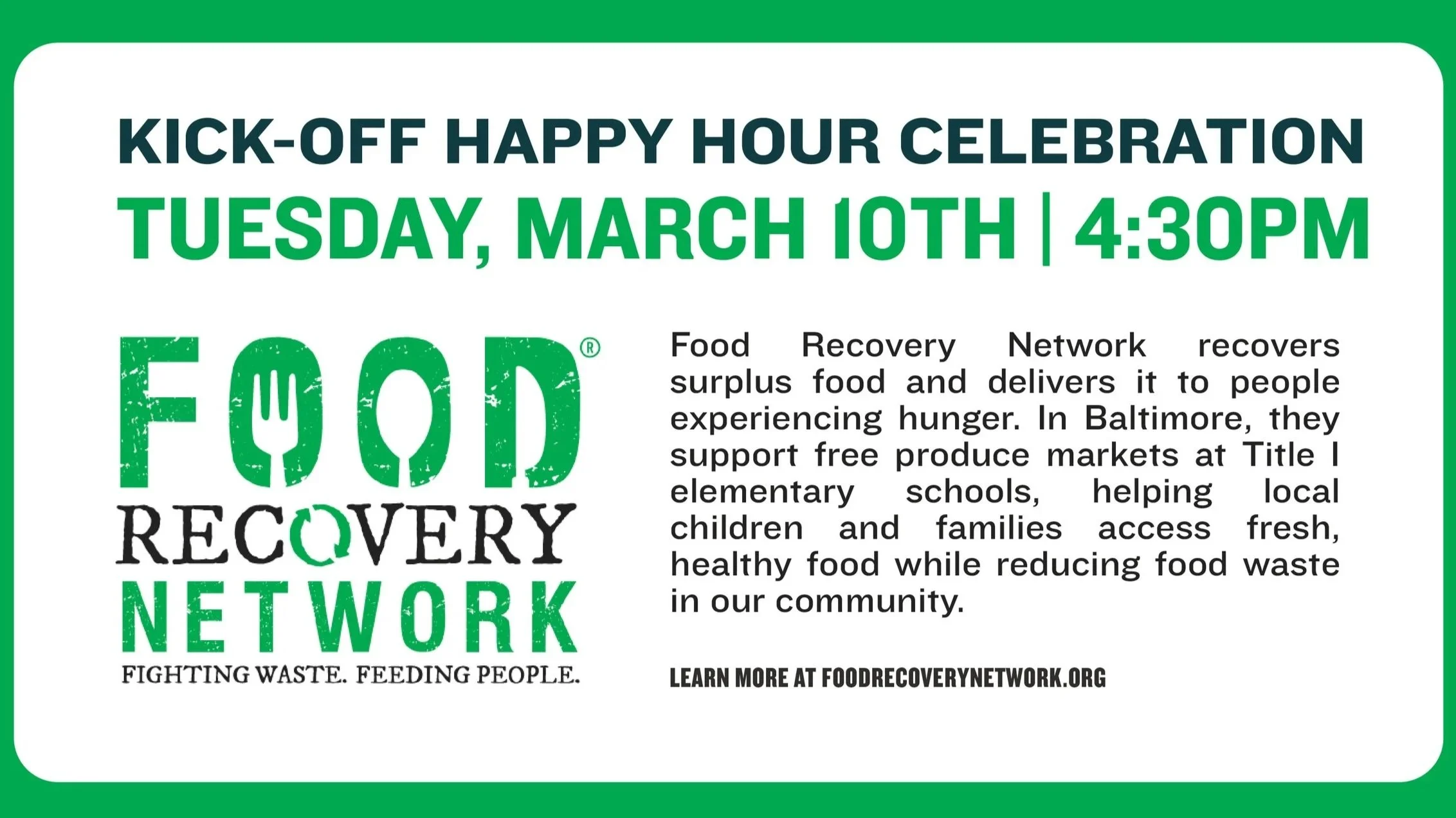 Food Recovery Network Happy Hour