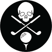 Skull and Crossbones Golf Magnetic Patch
